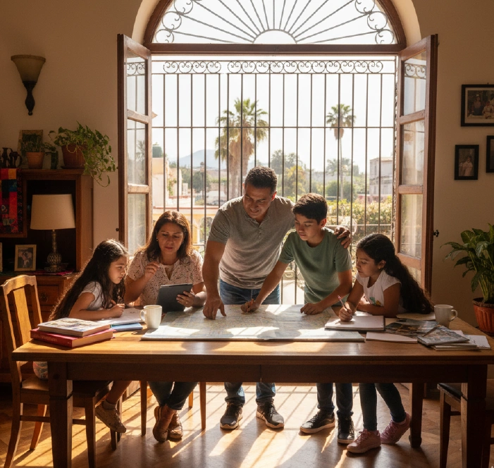 family pre planning a funeral
